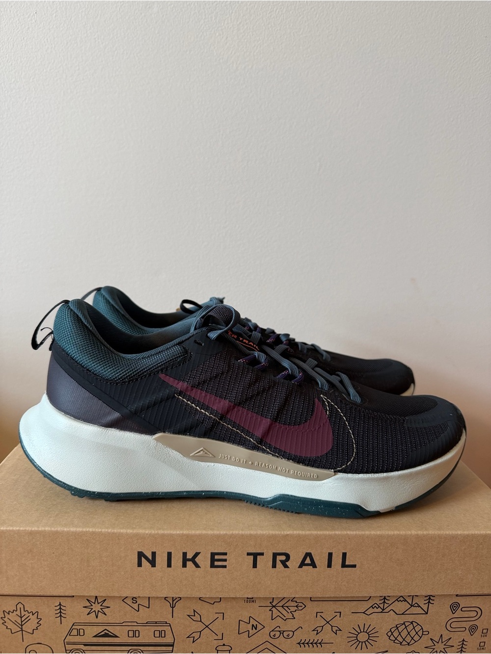 Nike Juniper Trail 2 Black Maroon DM0822-006 Men’s Size 10